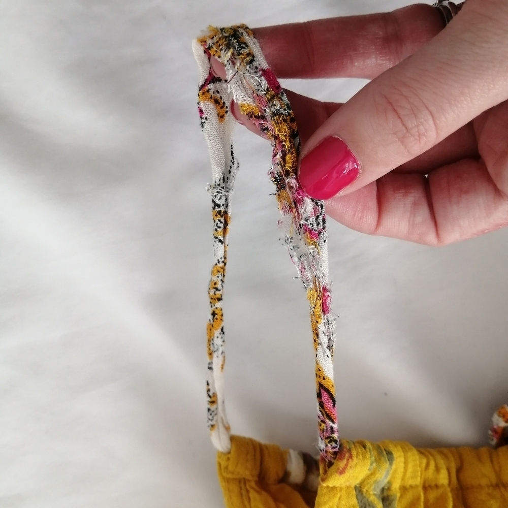 Free People Georgia Floral Wide Leg Yellow Floral Jumpsuit Small - Picture 9 of 17